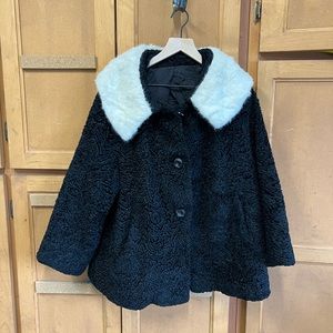 Vintage fur collar coat